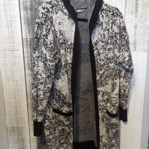 One Grey Day Hooded Cardigan Sweater